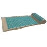 Акупунктурный набор «Лотос» коврик и валик бирюзовый, кокосовое волокно, лен 100%